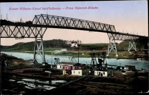 Ak Holtenau Kiel in Schleswig Holstein, Kaiser Wilhelm Kanal, Prinz Heinrich Brücke