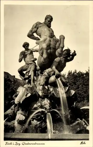 Ak Fürth in Mittelfranken Bayern, Centaurenbrunnen