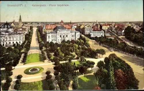 Ak Strasbourg Straßburg Elsass Bas Rhin, Kaiserplatz