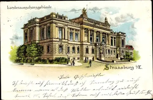 Litho Straßburg Elsass Bas Rhin, Landesausschussgebäude