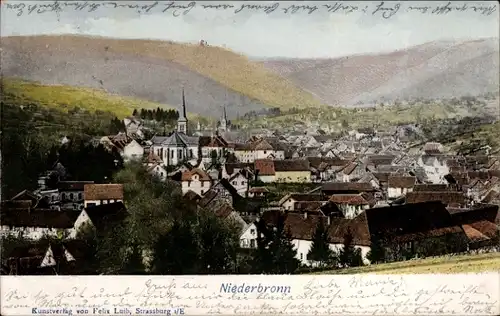 Ak Niederbronn les Bains Bad Niederbronn Elsass Bas Rhin, Panorama