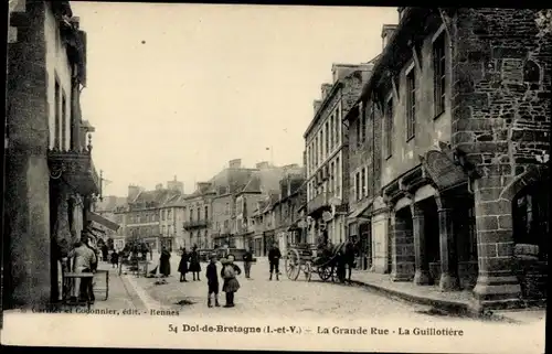 Ak Dol de Bretagne Ille et Vilaine, Hauptstraße