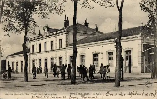Ak Montbéliard Doubs, Bahnhof