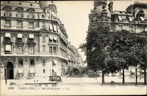 Ak Paris VIII Élysée, Washington Straße