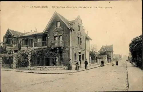 Ak La Garenne Colombes Hauts de Seine, Partie an der Kreuzung