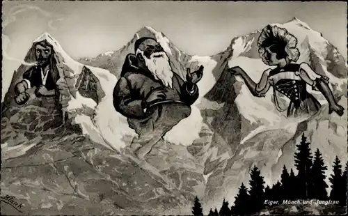 Ak Kanton Bern, Eiger, Mönch, Jungfrau