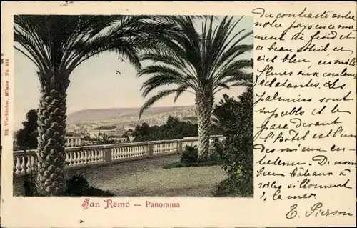 Ak San Remo Ligurien, Panorama