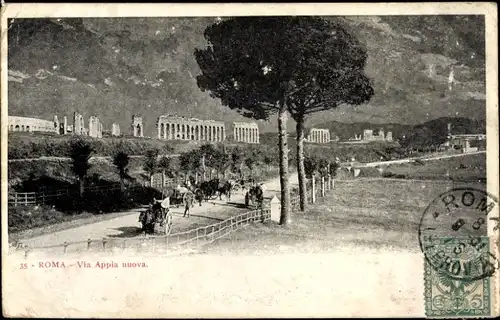 Ak Roma Rom Lazio, Via Appia nuova
