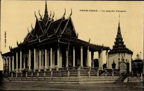 Ak Pnom Penh Kambodscha, la pagode d'argent