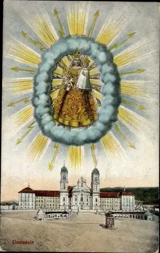 Ak Einsiedeln Kanton Schwyz Schweiz, Kloster Einsiedeln, Marienbild