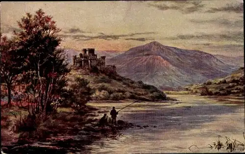 Künstler Ak Ambleside Lake District Cumbria England, Wray Castle