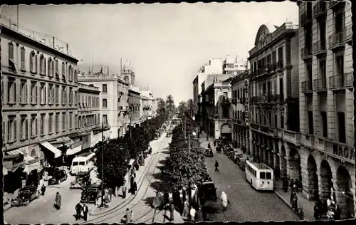 Ak Tunis, Tunesien, Avenue de France, Blick auf die Porte de France