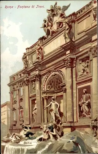 Künstler Ak Roma Rom Lazio, Fontana di Trevi