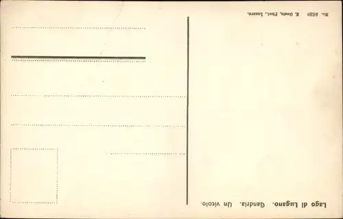 Ak Gandria Lago di Lugano Tessin Schweiz, Un vicolo
