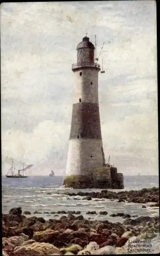 Künstler Ak Eastbourne East Sussex England, Beachy Head Lighthouse