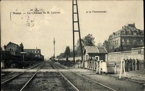 Ak Nimy Hennegau Wallonien, Chateau de M. Lebrun, Internat