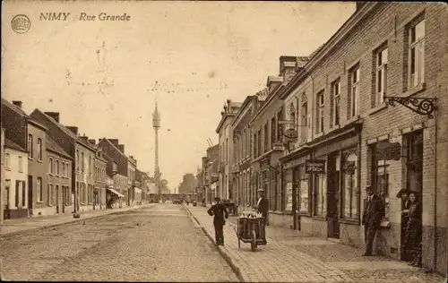 Ak Nimy Hennegau Wallonien, Hauptstraße