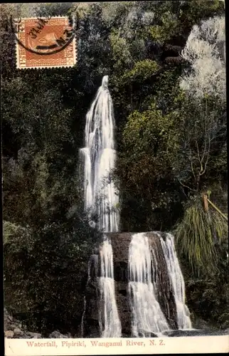 Ak Wanganui Manawatu Neuseeland, Pipiriki, Wasserfall, Wanganui Fluss
