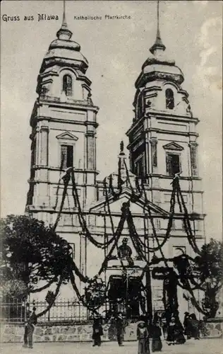 Ak Mława Mlawa Mielau Polen, Katholische Pfarrkirche