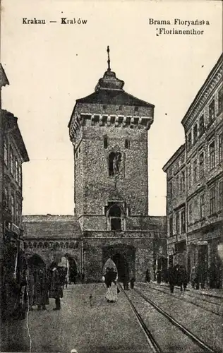 Ak Kraków Krakau Polen, Florianentor