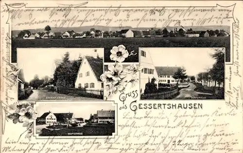 Ak Gessertshausen in Schwaben, Ortsansichten