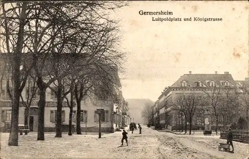 Ak Germersheim am Rhein, Königsstraße, Luitpoldplatz
