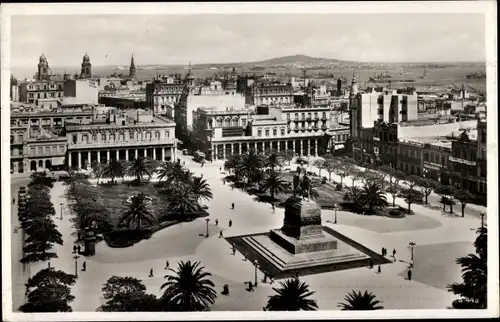 Ak Montevideo Uruguay, Blick auf die Stadt, Denkmal
