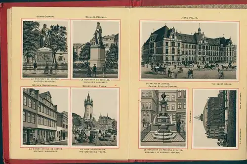 32 Judaika Lithos Album Frankfurt am Main, alte und neue Synagoge, Rothschilds Stammhaus