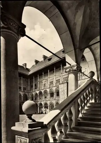 Ak Kraków Krakau Polen, Burghof