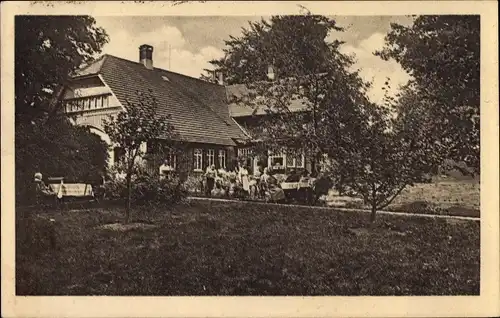 Ak St. Magnus Burglesum Hansestadt Bremen, Gasthaus Brunnenhof, Gartenpartie