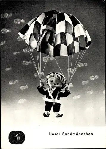 Ak Unser Sandmännchen, Sandmann, Fallschirm, DDR Deutscher Fernsehfunk, S 78