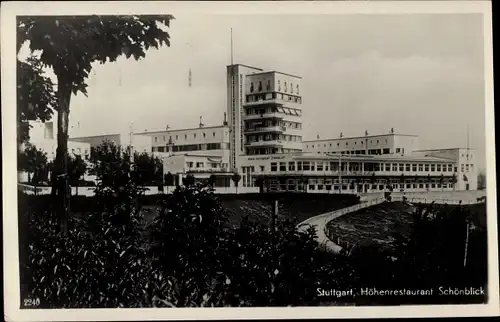 Ak Stuttgart in Baden Württemberg, Höhenrestaurant Schönblick