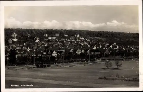 Ak Korntal Münchingen im Strohgäu Württemberg, Alte Halde, Blick auf den Ort