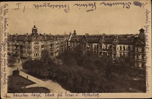 Ak Szczecin Stettin Pommern, Kaiser Wilhelmstraße, Augustaplatz