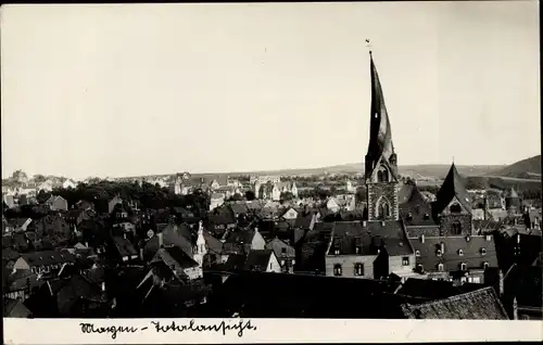 Foto Ak Mayen in der Vulkaneifel, Schiefer Turm, Kirche St. Clemens