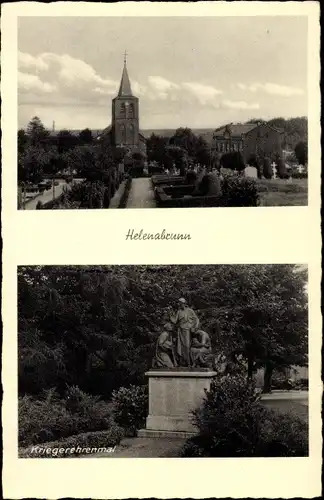 Ak Helenabrunn Viersen in Nordrhein Westfalen, Kirche, Kriegerehrenmal