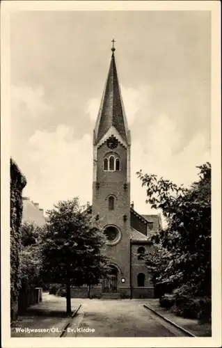 Ak Weißwasser in der Oberlausitz, Ev. Kirche