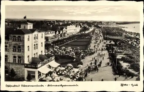 Ak Ostseebad Warnemünde Rostock, Bismarckpromenade, Strand Diele