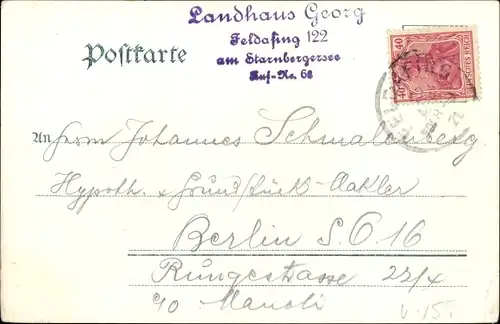 Ak Feldafing am Starnberger See, Panorama der Ortschaft