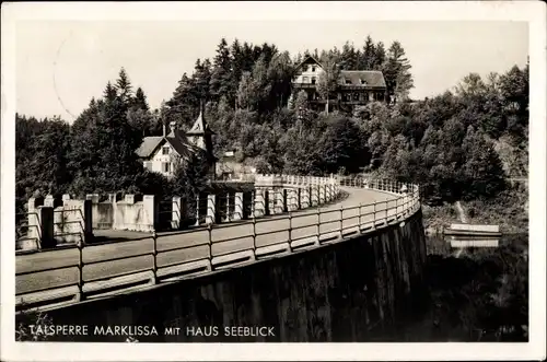 Ak Leśna Marklissa Schlesien, Queis Talsperre, Haus Seeblick