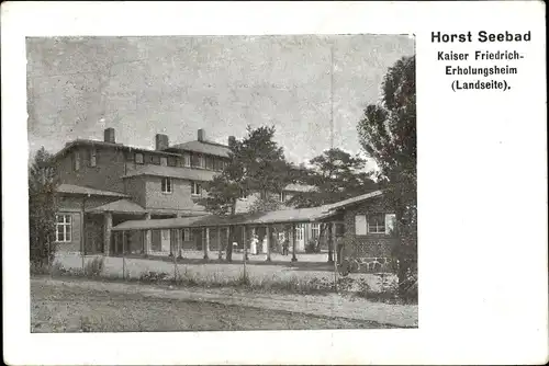 Ak Niechorze Seebad Horst Pommern, Kaiser Friedrich Erholungsheim