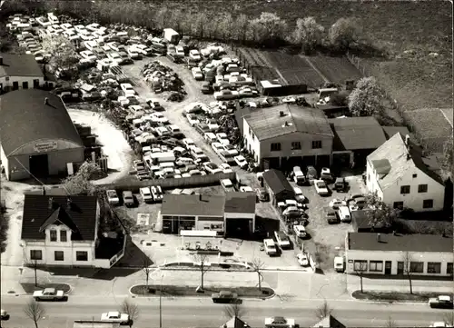 Foto Ak Loxstedt in Niedersachsen, Firmengelände Schermer & Co. Baustoffe, Fliegeraufnahme 1971