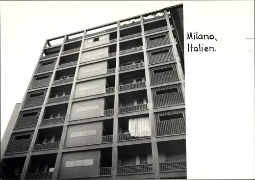 Foto Milano Mailand Lombardia, Gebäudefassade, Balkone