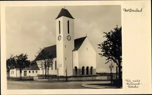 Ak Dortmund im Ruhrgebiet, Neue Heliand-Kirche