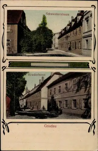 Ak Gnadau Barby an der Elbe, Schwesternhaus, Bruderhaus