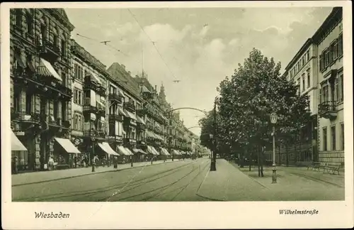 Ak Wiesbaden in Hessen, Wilhelmstraße