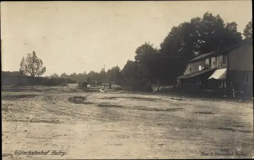 Ak Autrey Lothringen Vosges, Güterbahnhof