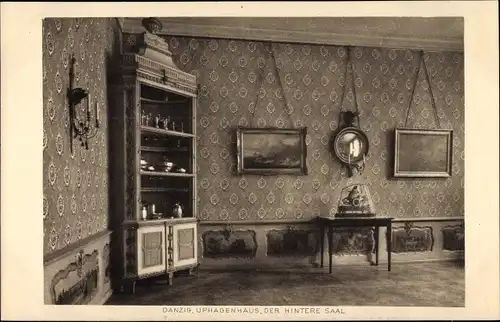 Ak Gdańsk Danzig, Uphagenhaus, Der Hintere Saal, Empireschrank