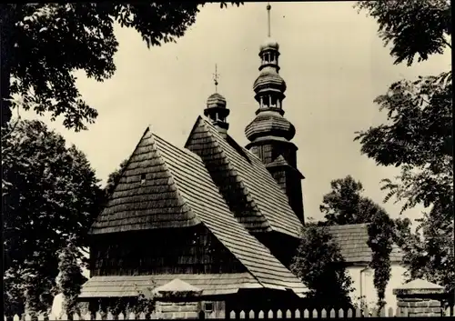 Ak Łęg Leng Schlesien, Schrotholzkirche