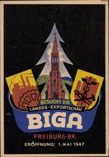 Ak Freiburg im Breisgau, Landes-Exportschau BIGA 1947